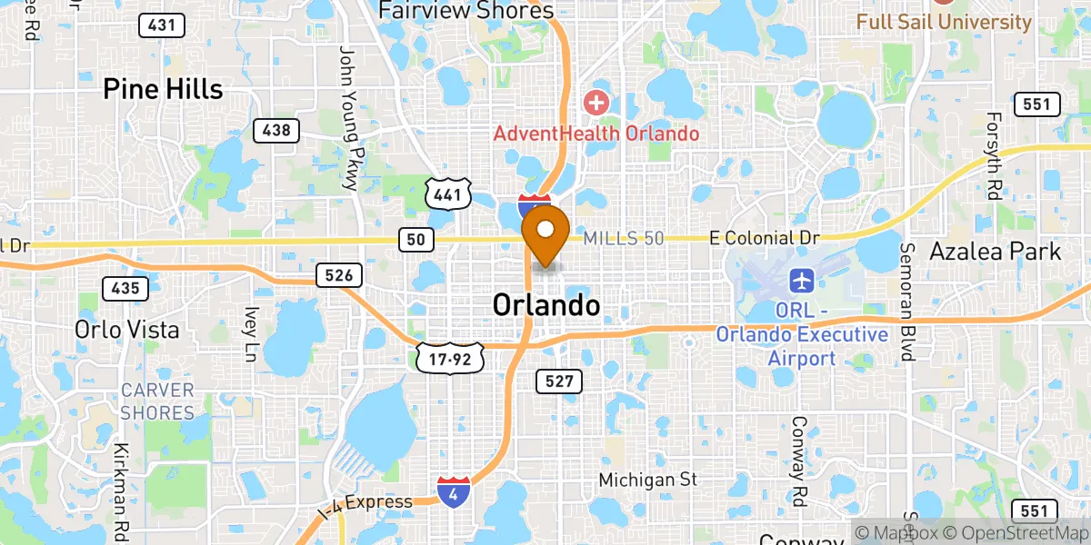  neighborhood map in Orlando, FL