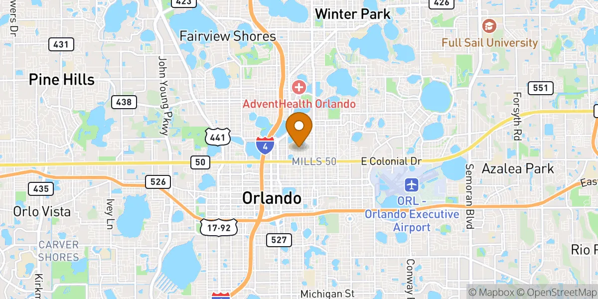  neighborhood map in Orlando, FL